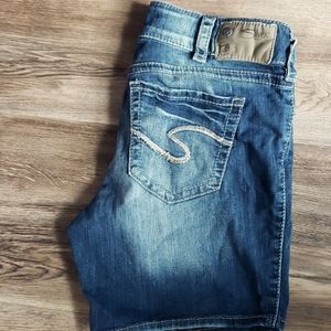 Women's sz 30 Suki Silver Jeans shorts